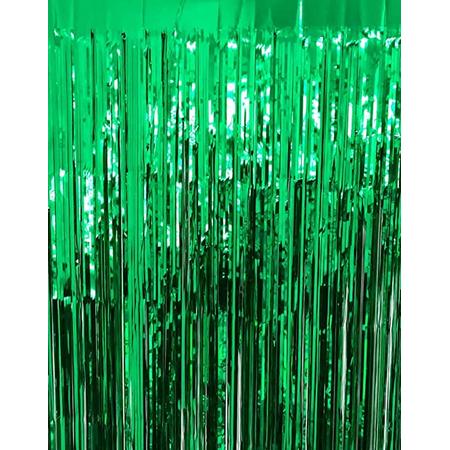 4-pack foliegordijn | 3*1 meter | Groente folie achtergrond voor Halloween-feest, verjaardag, bruiloft, afstuderen, kerstversiering - folie gordijn - glitter gor